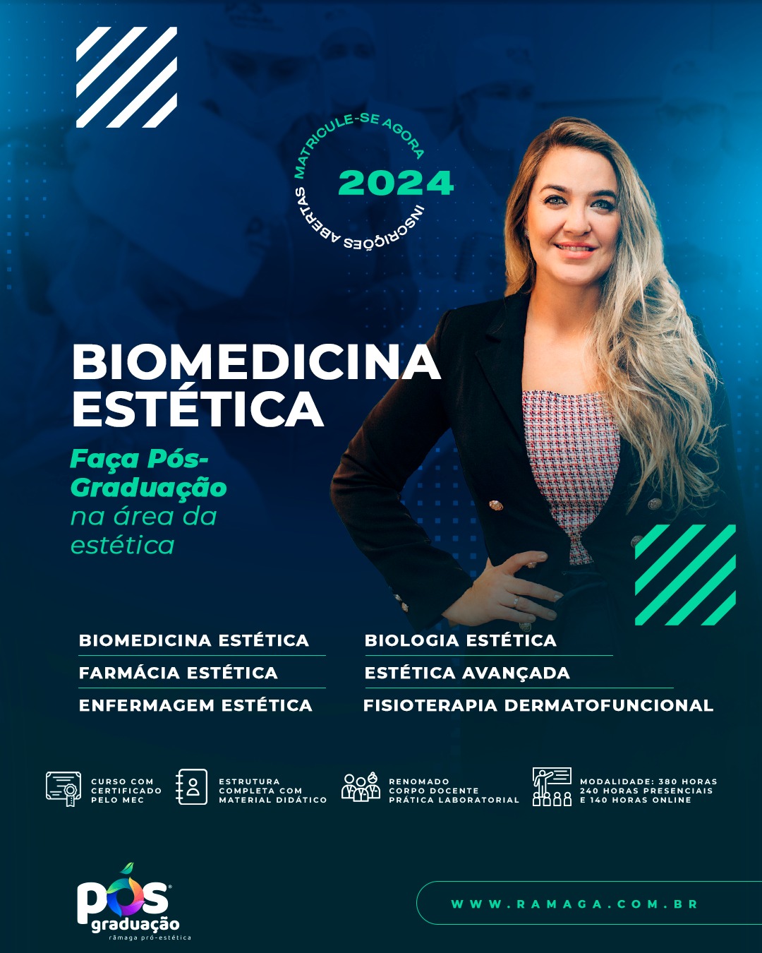 Pós-Graduação Biomedicina Estética Reconhecido pelo MEC - Sábado e Domingo  - Rãmaga Pro-Estética